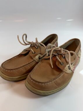 Sperry Top Sider Leather Boat Shoes in Tan